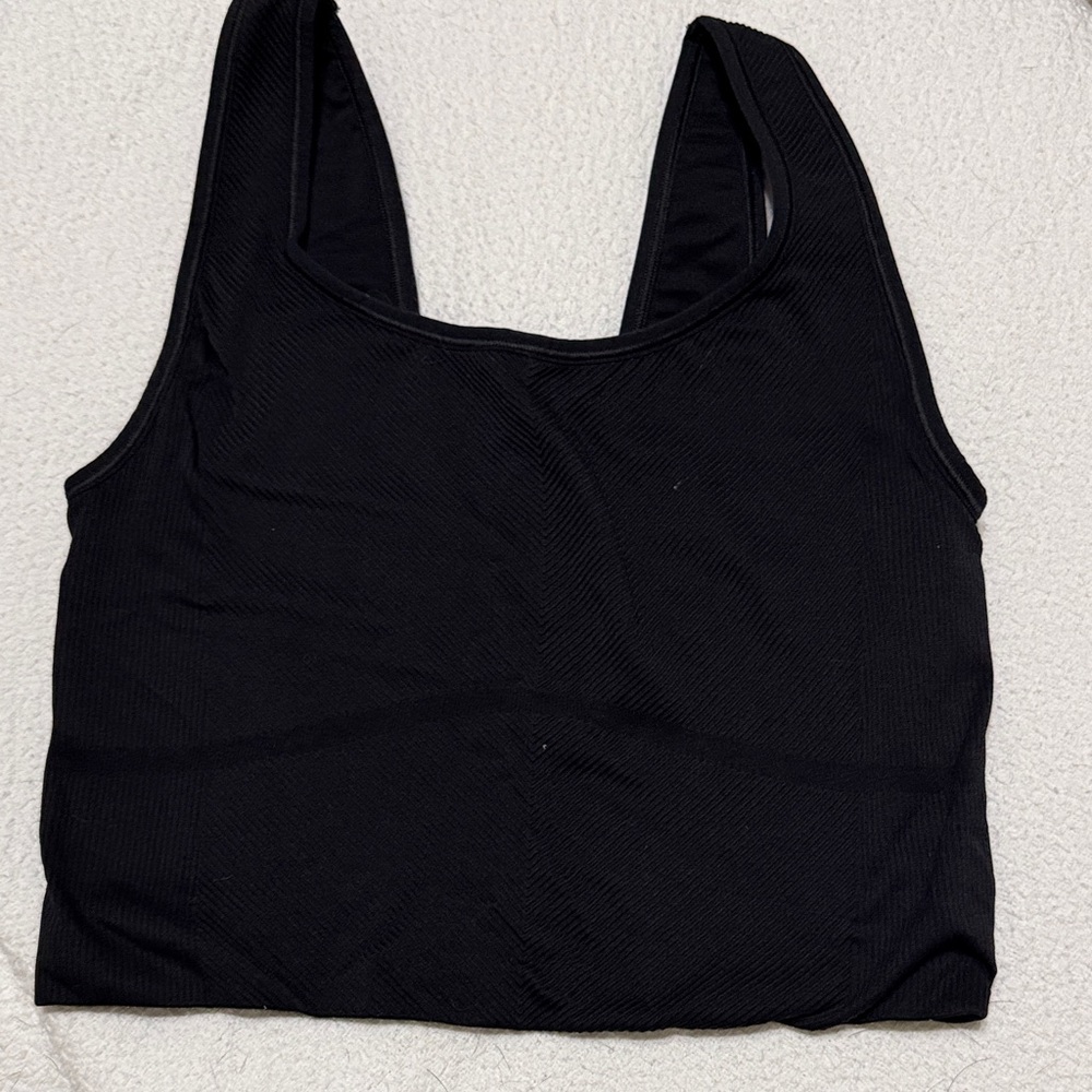Comfort Crop Tank Bra - Black